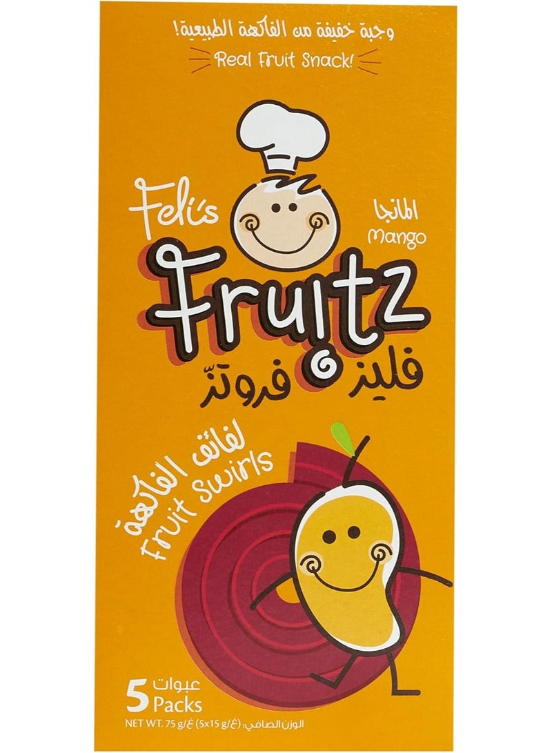 فواكه فيلي لفائف فاكهة المانجو 5 × 15 غرام - Image 1
